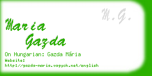 maria gazda business card